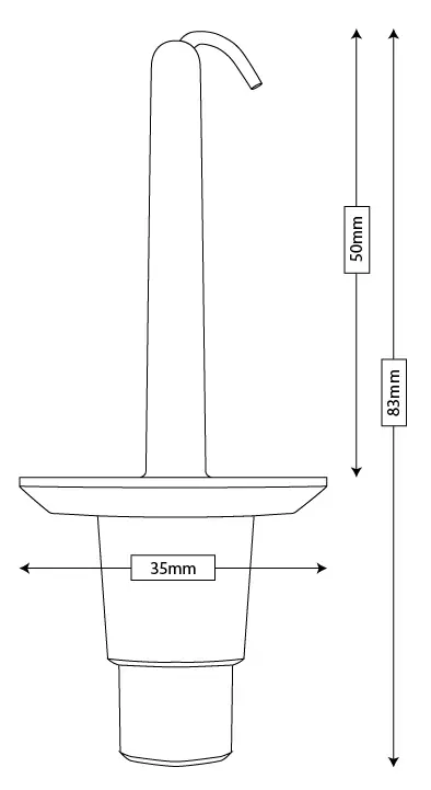 Maskisuoja kiinnike 50 mm - Maskisuoja kiinnikkeet - TSKIIN50 - 1