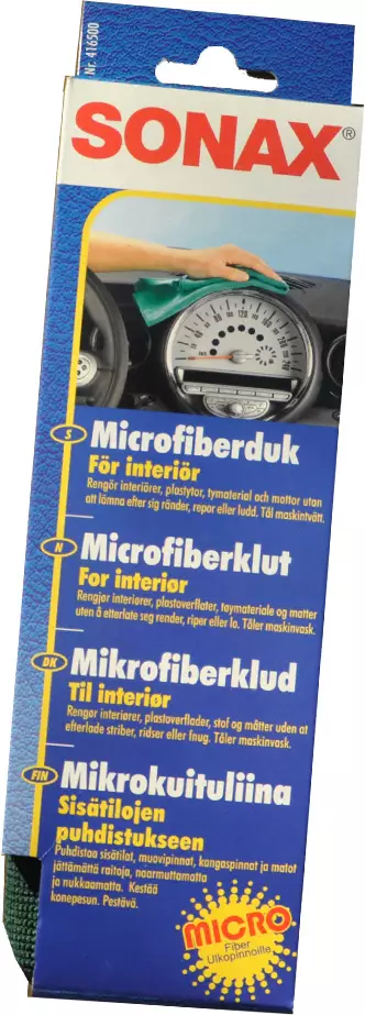 Mikrokuituliina sisäpuolisille pinnoille ja laseille Sonax - Auton Pesuvälineet - SO416500 - 1