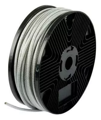 Muovipinnoitettu Teräsköysi 4/6mm hinta/m - Köydet, narut ja vaijerit - 671-46PR50 - 1