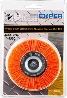 Nylon-lautasharja Ø 100 x 6 mm - Nailon- ja teräsharjat - 38591006120 - 1