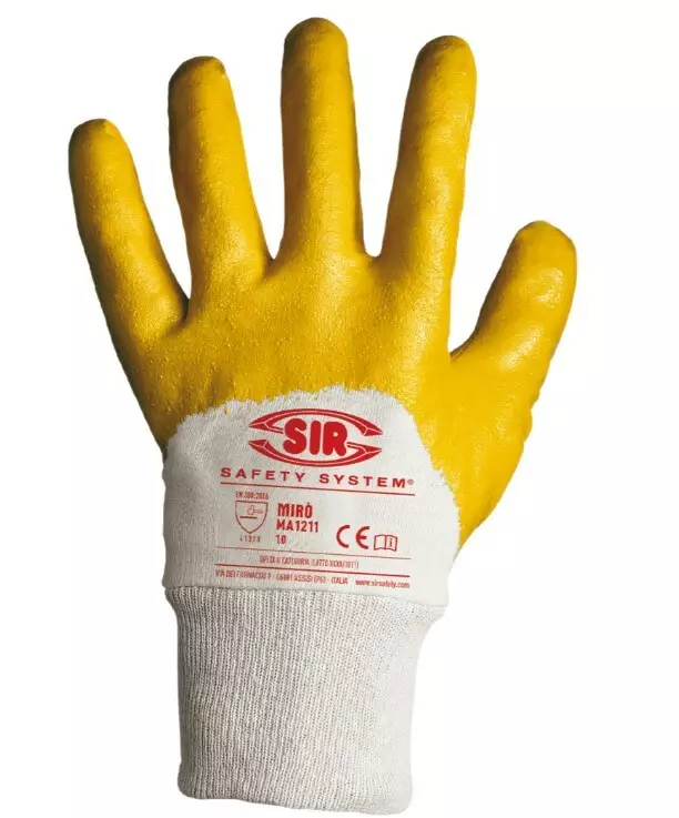 Ohut Nitriilihanska SIR Koko 10 Keltainen - Suojakäsineet - MA1211E0-10 - 1