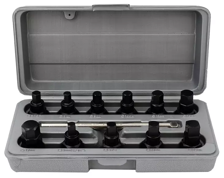 Öljytulppahylsysarja 3/8" 12-Os. - Työkalusarjat - T72140 - 1