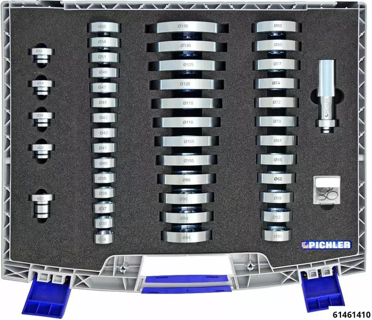 Pichler laakerin ulosvetäjäsarja Ø 50-135mm / Ø 34-55mm 45 osaa - Napa- ja laakerityökalut - PIC61461410 - 1
