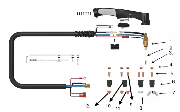 PLASMAPOLTIN 120A-6M - Plasmaleikkurien kulutusosat - WA67290 - 1