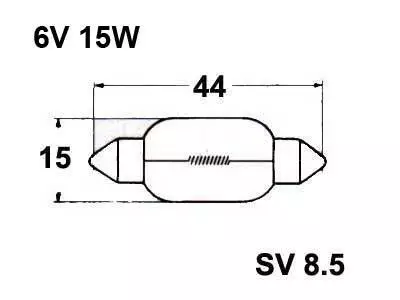 Polttimo Safra 6V 15W 15x43 - Auton polttimot - 6850 - 1