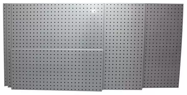 Reikälevy seinäkiinnitys 950x1000 mm reiät 9x38 mm hopea - Reikälevyt - 285-RL1000 - 1