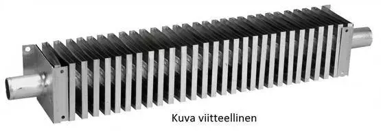 Ripapatteri 1900 mm putki 22 mm Teho 440 W/m 60x60 mm kiinnikk - Nestekeskuslämmitysjärjestelmän osat - 1900380 - 1