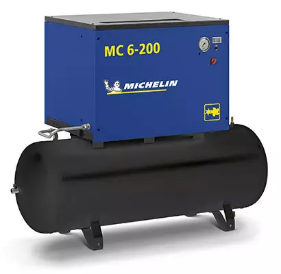 Ruuvikompressori 4,5kW 200 L10B Light Silver Michelin - Kompressorit - 282-10-MC6200 - 1