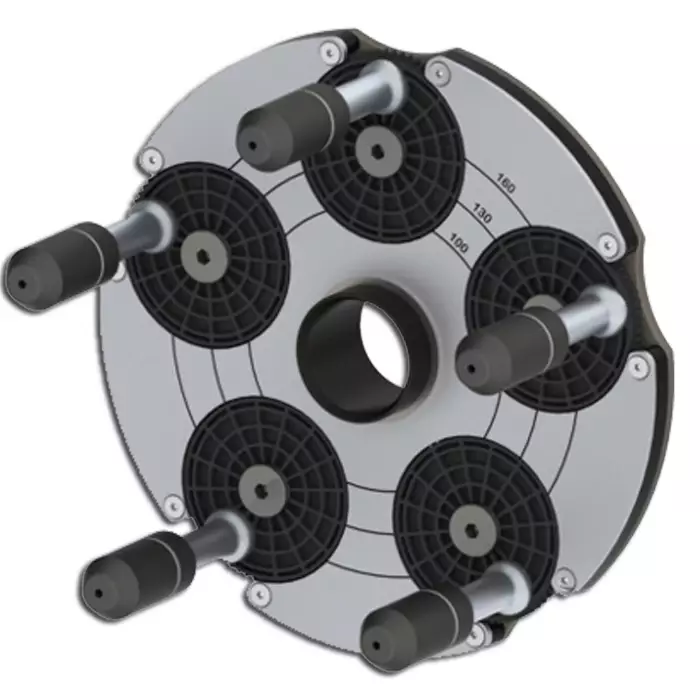 Säädettävät 5-pulttinen tappilaippa tasapainoituskoneeseen - Renkaanvaihtokoneet - 226-259010400 - 1