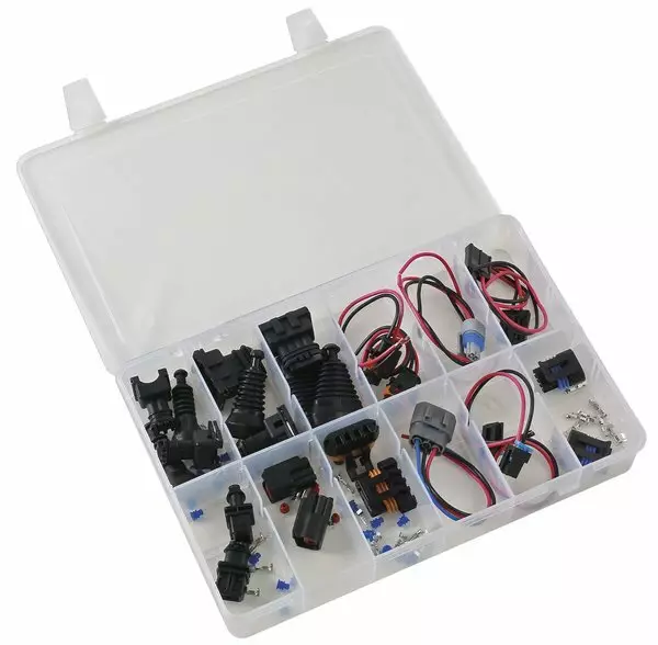 Sähköliitin- ja Johtosarjalajitelma 21-kpl - Liitinlajitelmat - 338-37340 - 1