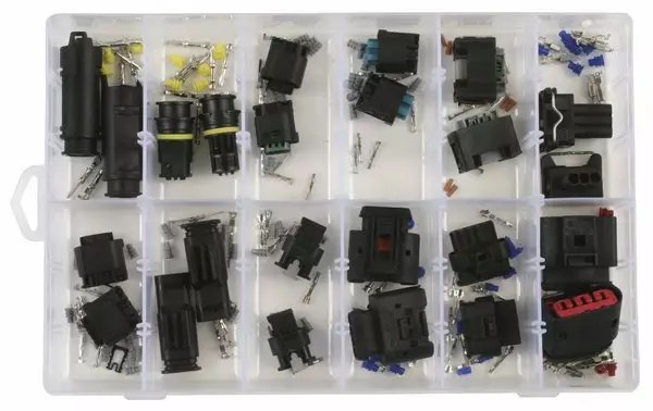 Sähköliitinlajitelma BMW, Mercedes 24-osaa - Liitinlajitelmat - 338-37410 - 1