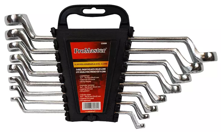 Silmukka-avainsarja 8-os. 6-22mm - Jako- ja lenkkiavaimet - C9580 - 1