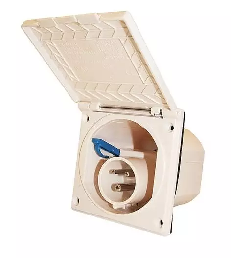 Sisäänottorasia 230V beige CEE Upotettava 100x100 - CEE tarvikkeet ja johdot - 4601550 - 1