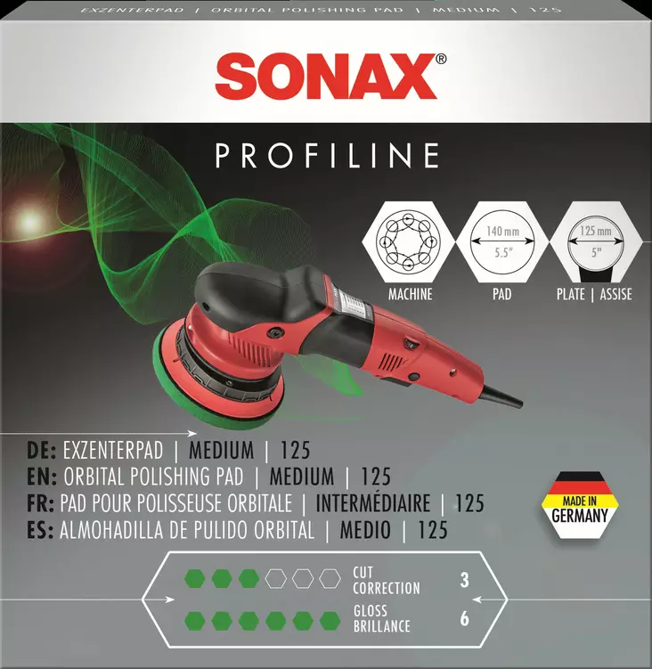 SONAX Epäkeskolaikka, medium 125 - Auton Pesuvälineet - SO498600 - 1