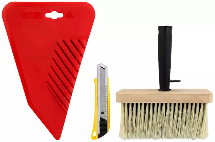 Tapetointisarja 3-Os. Veitsi, Liisteriharja,Muovilasta - Tapetointi ja muuraus - C5500 - 1