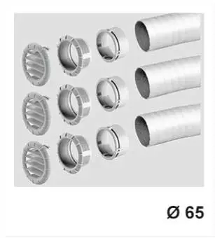 Truma Saphir EasySet, ilmanjakosarja, harmaa - Ilmakeskuslämmityksen asennustarvikkeet - 40090-44400 - 1