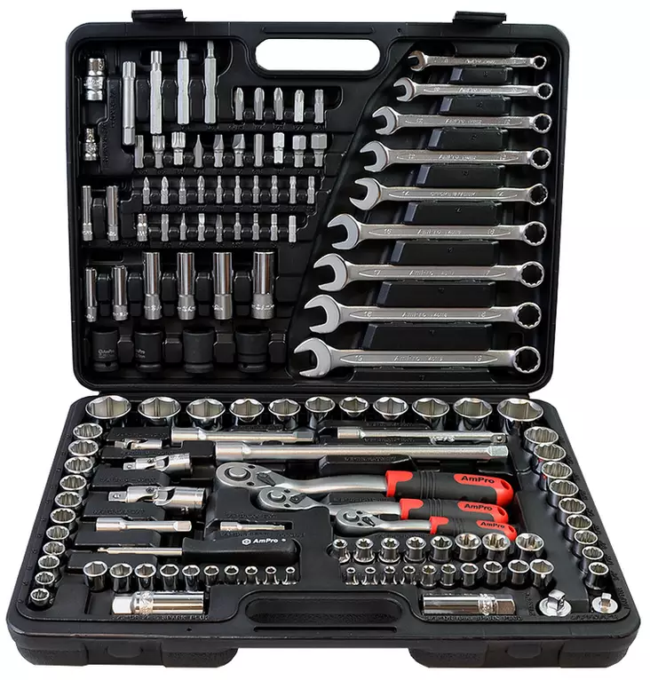 Työkalusarja 1/4" 3/8" 1/2" 136-osaa salkussa - Hylsysarjat - T45680 - 2