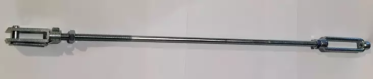 Vanttiruuvisarja m10oik/vas kierre 500 mm Vanttiruuvi+haarukka - Peräkärryn jarruvaraosat - 8050010 - 1