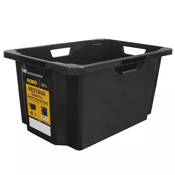 Varastolatikko kasattava musta 50L Mano - Ottolaatikot - DMC-50 - 1