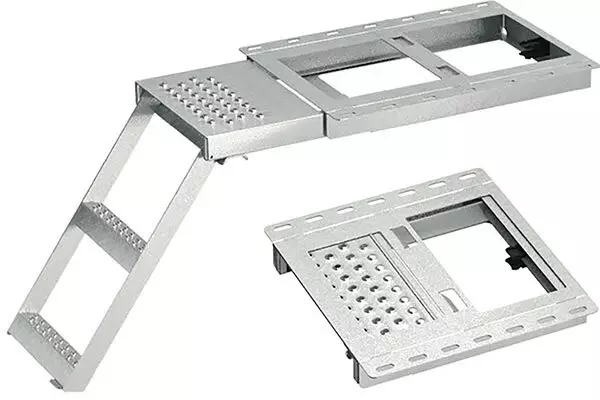 Vetotikas 2-askelmaa 660 mm tasolla kuumagalvanoitua terästä - Tikkaat ja pukit - 792-TK8260 - 1