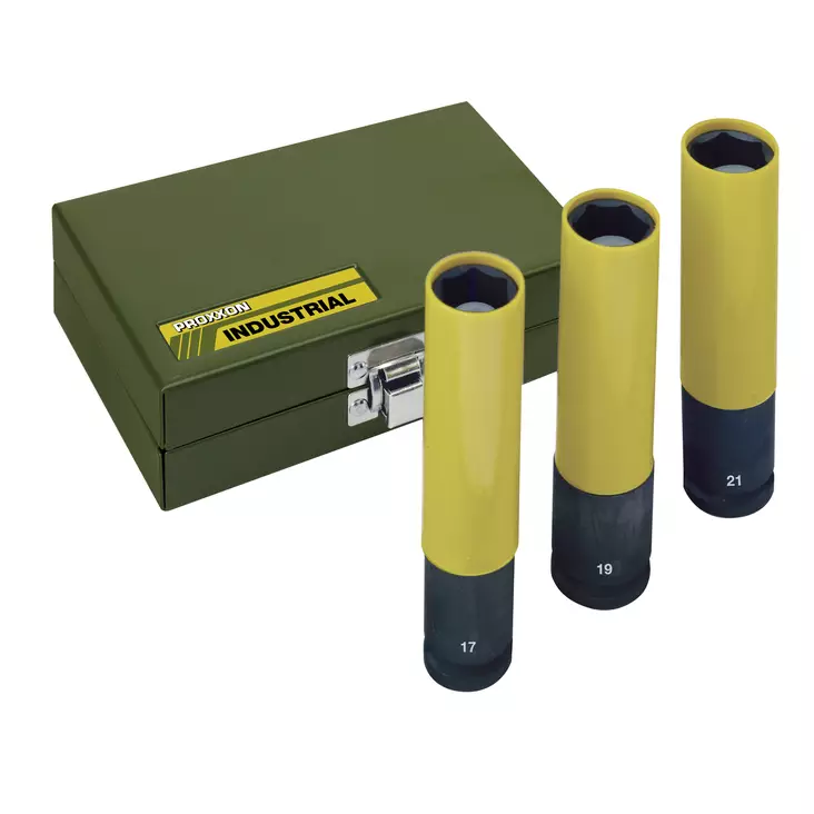 Voimahylsysarja 1/2" 130 mm 3-osaa - 17, 19, 21 mm - Hylsysarjat - 23970 - 1
