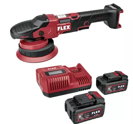 Akkukiillotuskonesarja XFE 15 150 18-EC Set sisältää akut ja laturin Flex - Kiillotuskoneet ja tarvikkeet - 275-533021 - 1