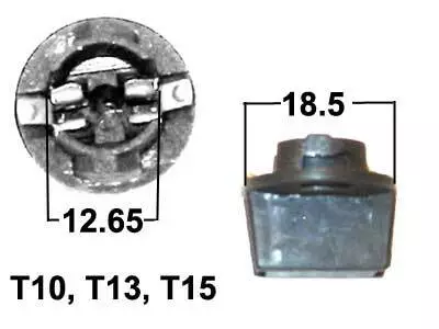 Lampunkanta T10,T13,T15 - Polttimon kannat - 1605-A0901 - 1