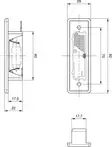Jokon rekisterikilven valo upotettava 92x29 mm - Peräkärryn rekisterikilven valot - 0900781 - 2