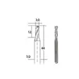 Kovametallijyrsinterä, Ø 3,0 mm - Micromot poraus- ja jyrsintäterät - 28761 - 1