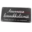 Lemmikkieläimiä kyltti musta - POISTO - 50521 - 1