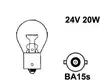 Polttimo Safra 24V 20W BA15S - Auton polttimot - 13421 - 1