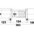 Sähkövinssi 1589kg 12v köysi 12,8m Mitat::363x117x120mm - Sähkövinssit - 1225601 - 2