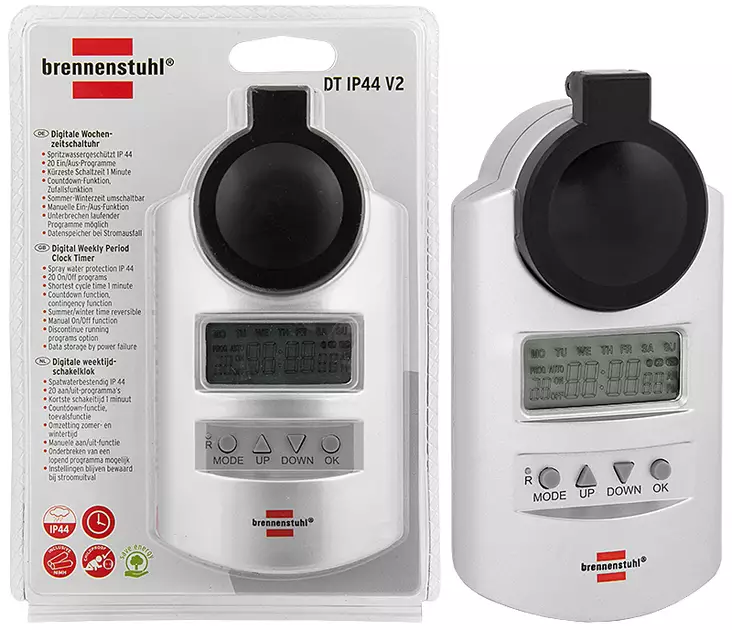 Ajastinkello viikko IP44 ulkokäyttöön - Ajastinkellot - BR2021 - 2