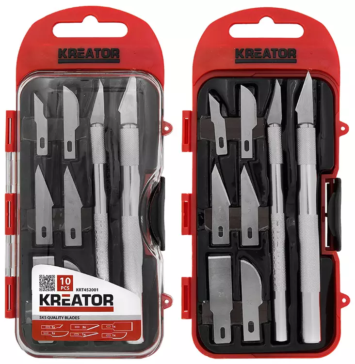 Askarteluveitsisarja 10-Os. - Puukot, veitset ja kaapimet - KRT452001 - 1