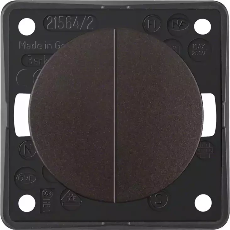 Berker katkaisin upotettava 2-osainen, ruskea - Sähkörasiat ja pistokkeet - 936552501 - 1