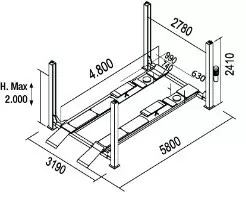 C443 Sähköhydraulinen 4-pilarinostin - Nosturit - 228-13381 - 1