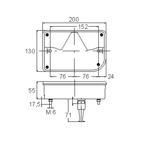 Jokon Combi 830 vasen 12V takavalo pikaliittimellä - Peräkärryn takavalot - 0900771 - 1