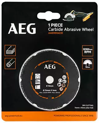 Katkaisulaikka kovametalli 1 kpl kipsilevylle ja puulle AEG - Sähkötyökalujen lisävarusteet - 275-10-MMAC01 - 1
