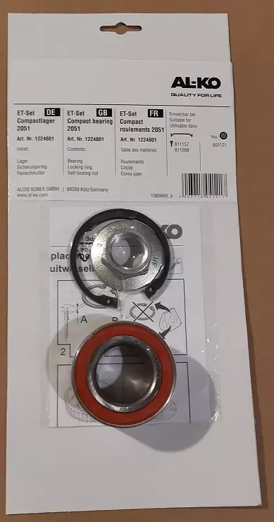 Kompaktilaakeri sisä 34mm ulko 64mm AL-KO roiskevesisuojattu - Peräkärryn laakerit ja tiivisteet - 1224801 - 1