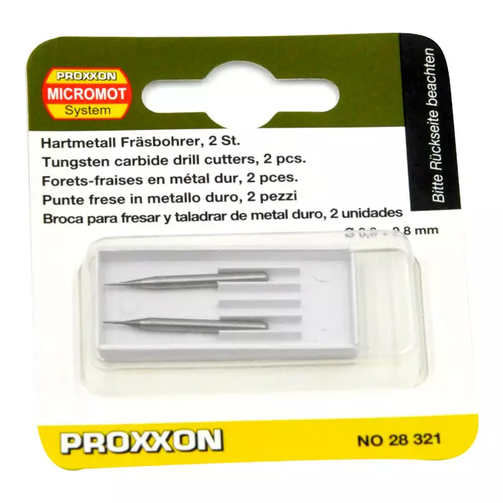 Kovametallijyrsinterä, Ø 0,6 u. 0,8 mm - Micromot poraus- ja jyrsintäterät - 28321 - 1