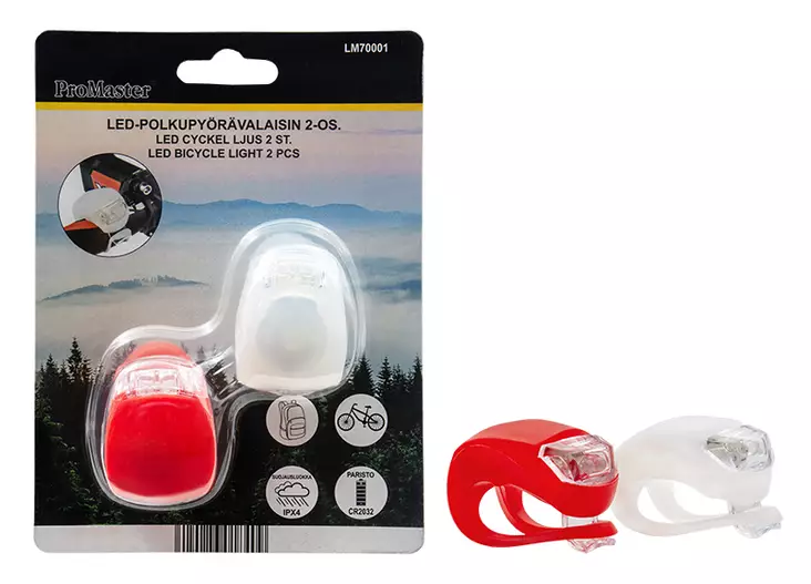 LED-valo polkupyörään 2 kpl - Taskulamput - LM70001 - 1