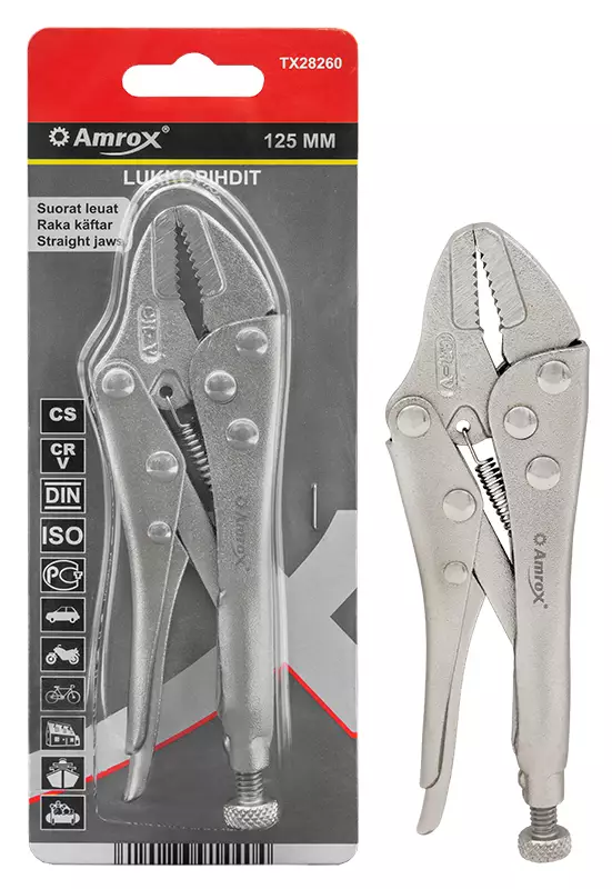 Lukkopihdit 175mm Suora Leuka - Lukkopihdit - TX28261 - 1