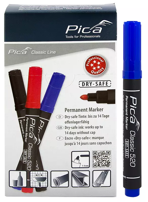 Merkintätussi Pyöreä Sininen 1-4mm - Tussit ja kynät - MA52041 - 1