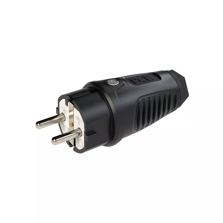 Pistotulppa maadoitettu kumia PCE IP54 16A - Sähkökelat ja johdot - 7921 - 1