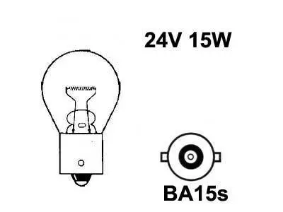 Polttimo 24V 15W BA15S - Auton polttimot - 13401 - 1