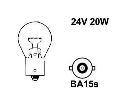 Polttimo Safra 24V 20W BA15S - Auton polttimot - 13421 - 1