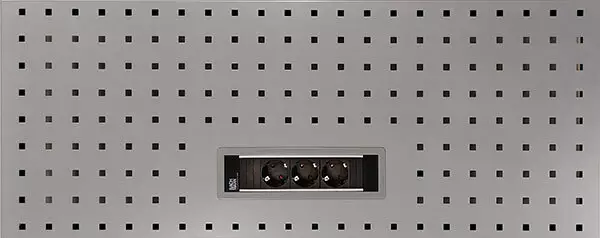 Reikälevy 001 Pistorasialla 3X230V - Reikälevyt - 285-001P-1 - 1