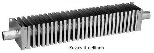 Ripapatteri 1600 mm putki 22 mm teho 440 W/m 60x60 mm kiinnikkeet - Nestekeskuslämmitysjärjestelmän osat - 1900381 - 1