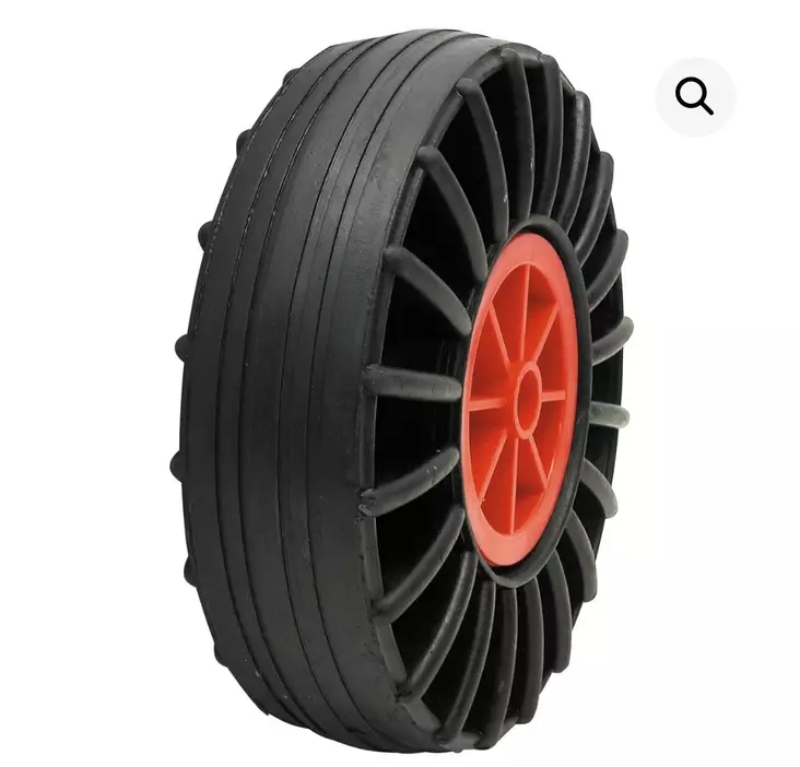 Sivupyörä 260 X 85mm keskireikä 20mm Täyskumipyörä - Nokkapyörät ja kiinnikkeet - 360221 - 1