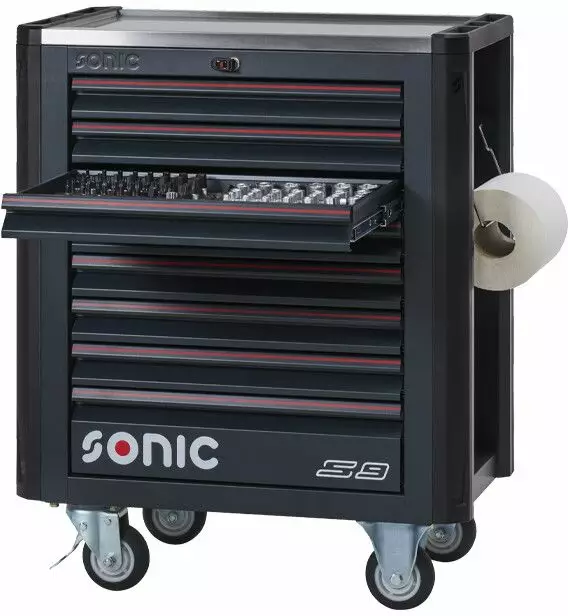 SONIC S9 NEXT TYÖKALUVAUNU TYÖKALUILLA 363 OSAA + 1/2” VOIMAHYLSYSARJA 73OSAA (yhteensä 436 osaa) - Työkaluvaunut työkaluilla - AN20230801 - 1